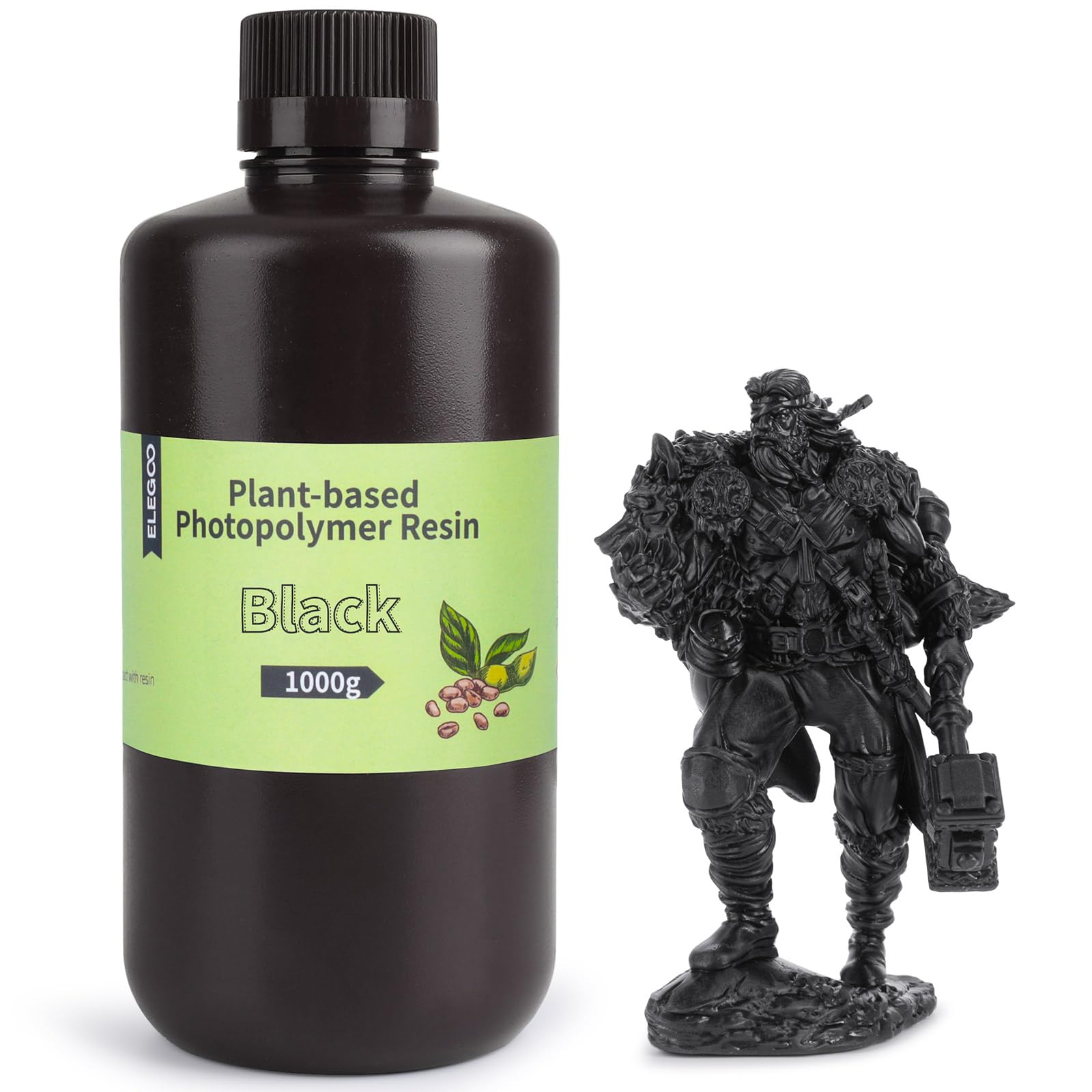 Фотополимерная смола Elegoo PlantBased 1000g (черный)