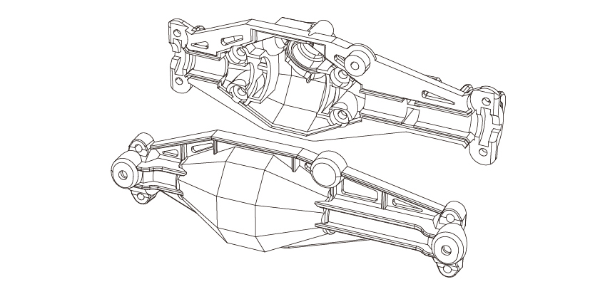Передняя ось для MJX 1/12 (P12YSA01)