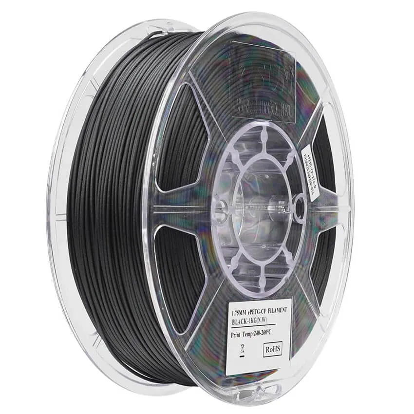 Филамент Esun PETG-CF, 1.75 мм, 1 кг, черный