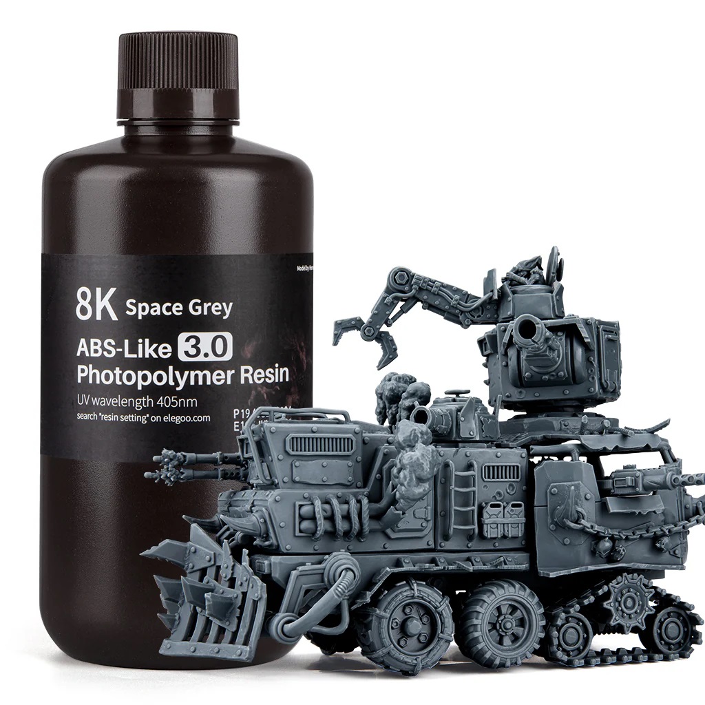 Фотополимерная смола Elegoo 8K ABSlike V3.0 1000g (серый)