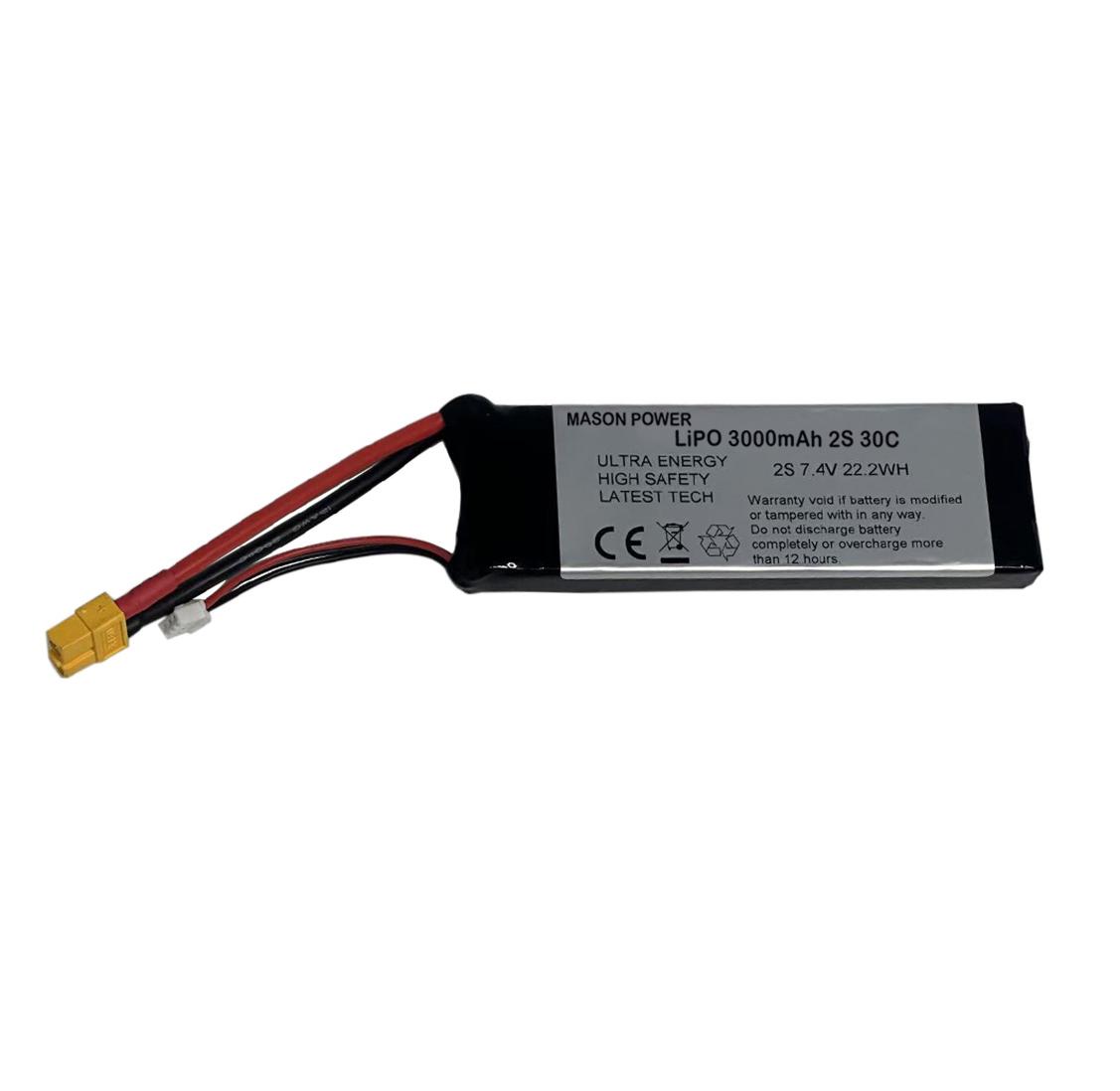 Литиевый аккумулятор Mason 2S1P 7.4V 3000mAh 30C XT60