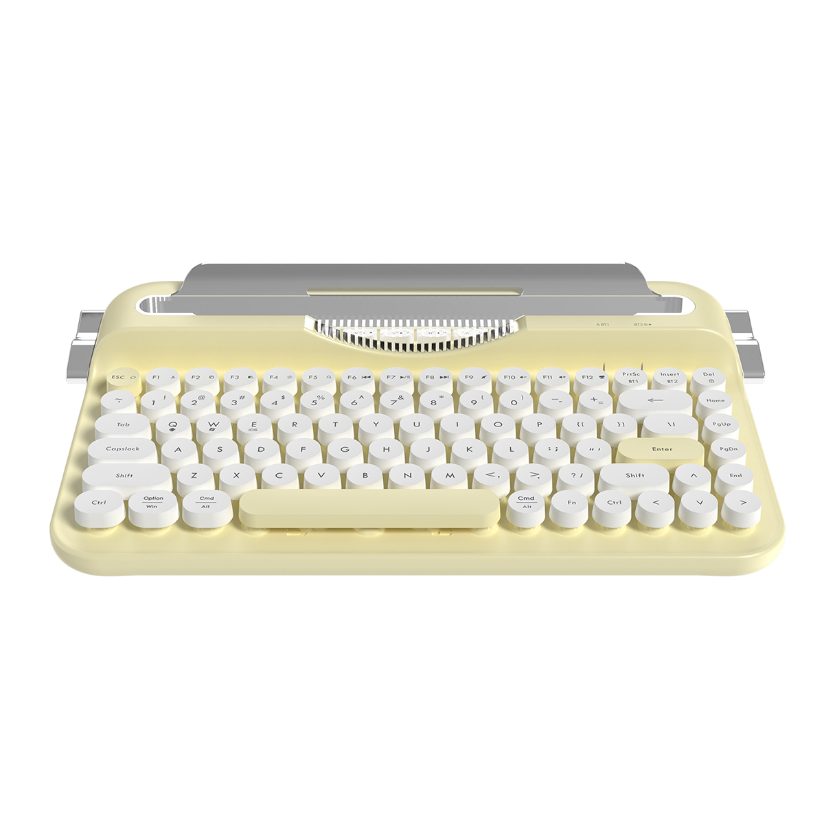 Компьютерная клавиатура AJAZZ AF84 (бело-желтая)