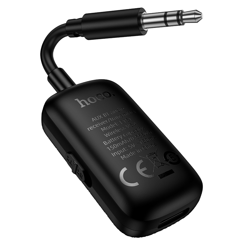 Ресивер/трансмиттер Hoco E151 Graceful Bluetooth AUX (черный)