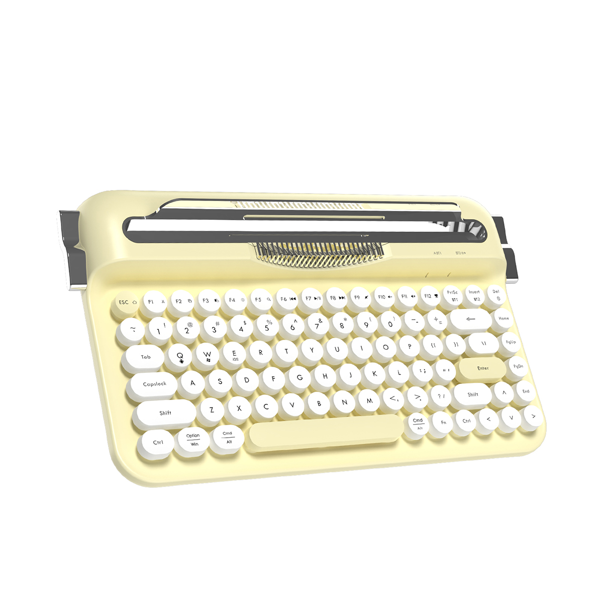 Компьютерная клавиатура AJAZZ AF84 (бело-желтая)