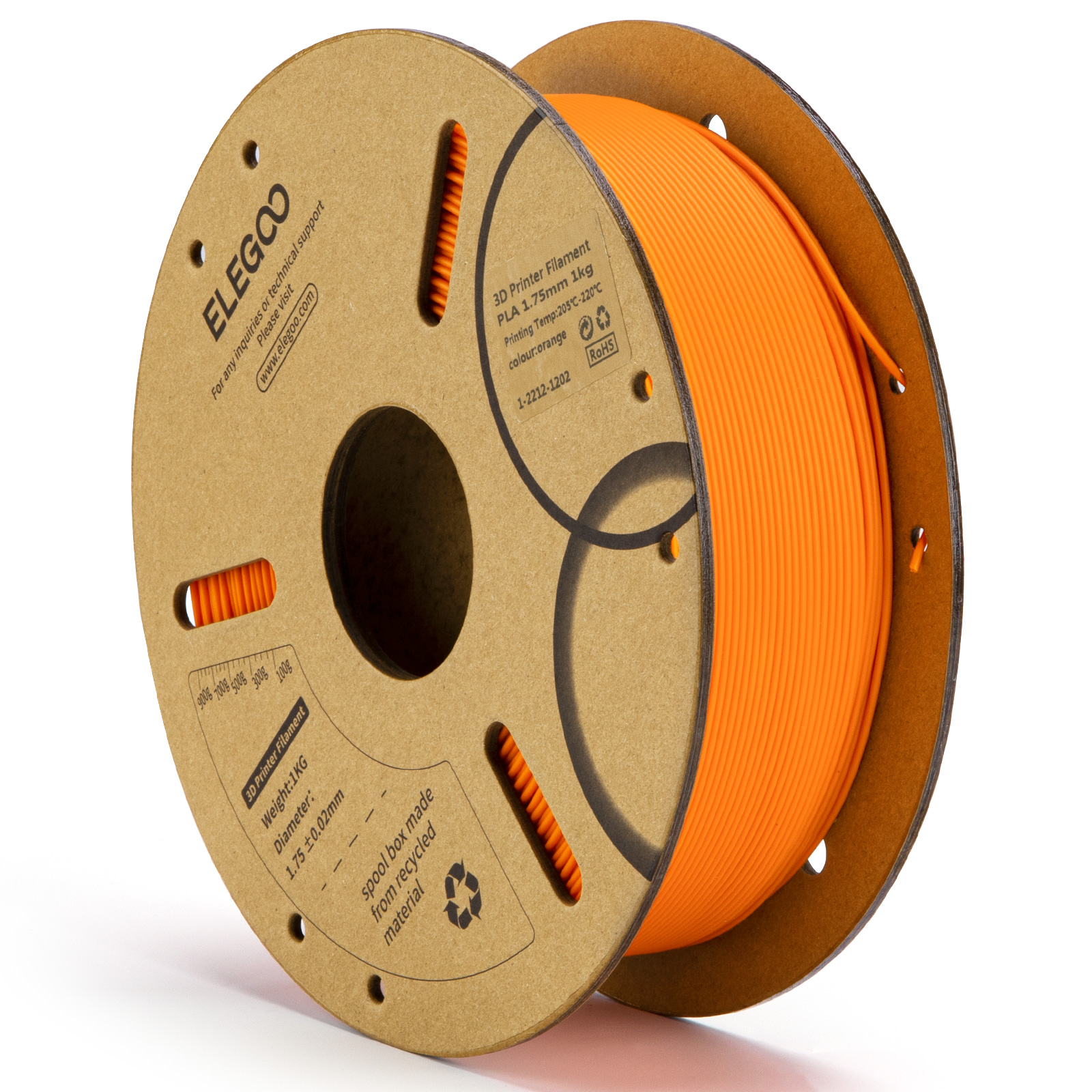 Филамент Elegoo PLA, 1.75 мм, 1 кг, оранжевый