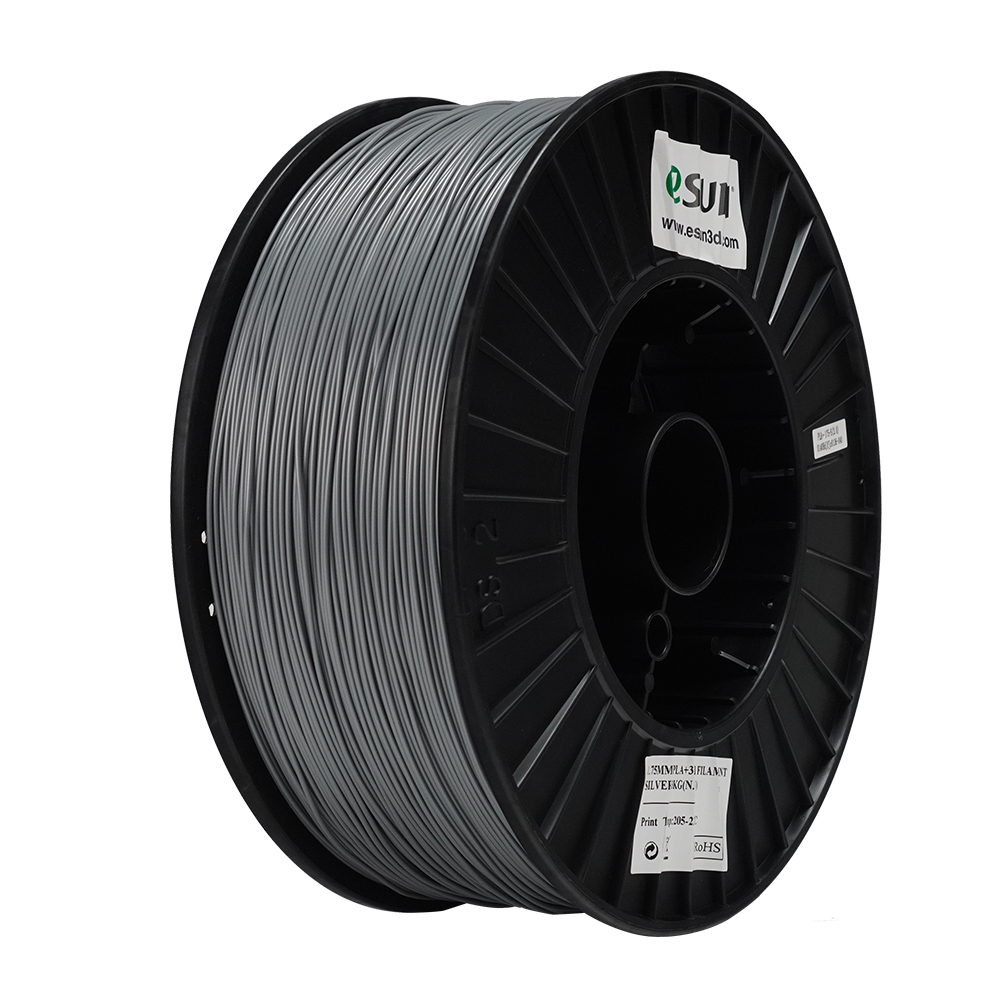 Филамент Esun PLA+, 1.75 мм, 3 кг, серебристый