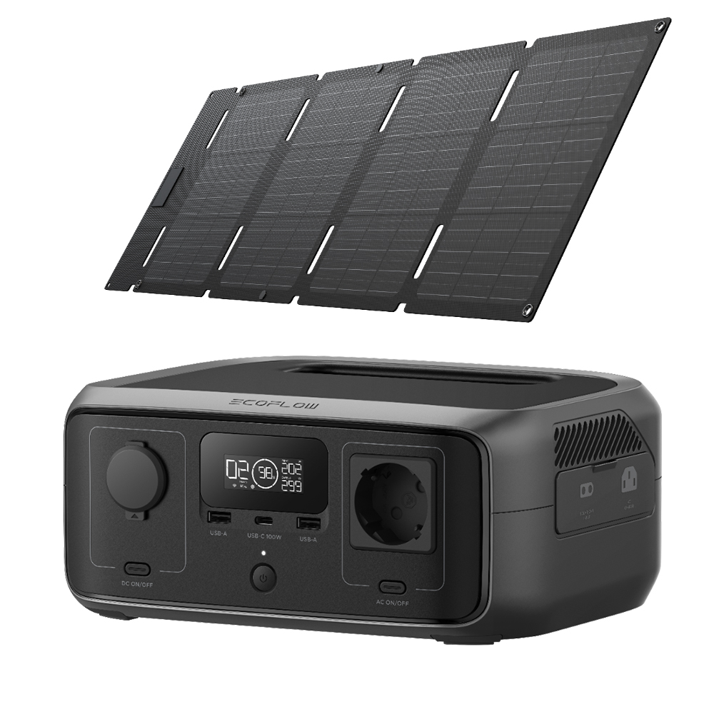 Комплект станции питания с солнечной панелью EcoFlow RIVER 3 UPS Solar Kit