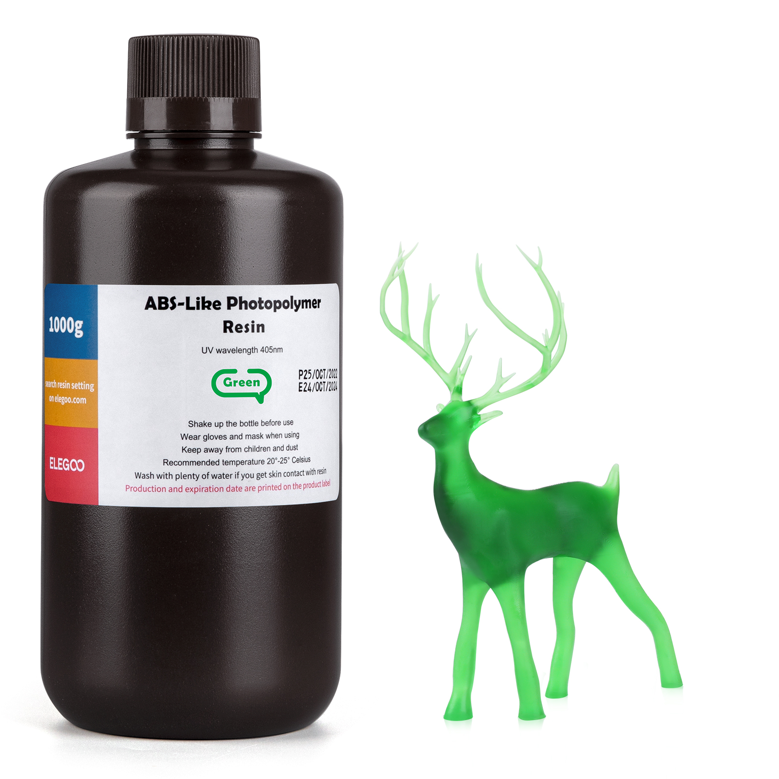 Фотополимерная смола Elegoo ABSlike 1000g (зеленый)