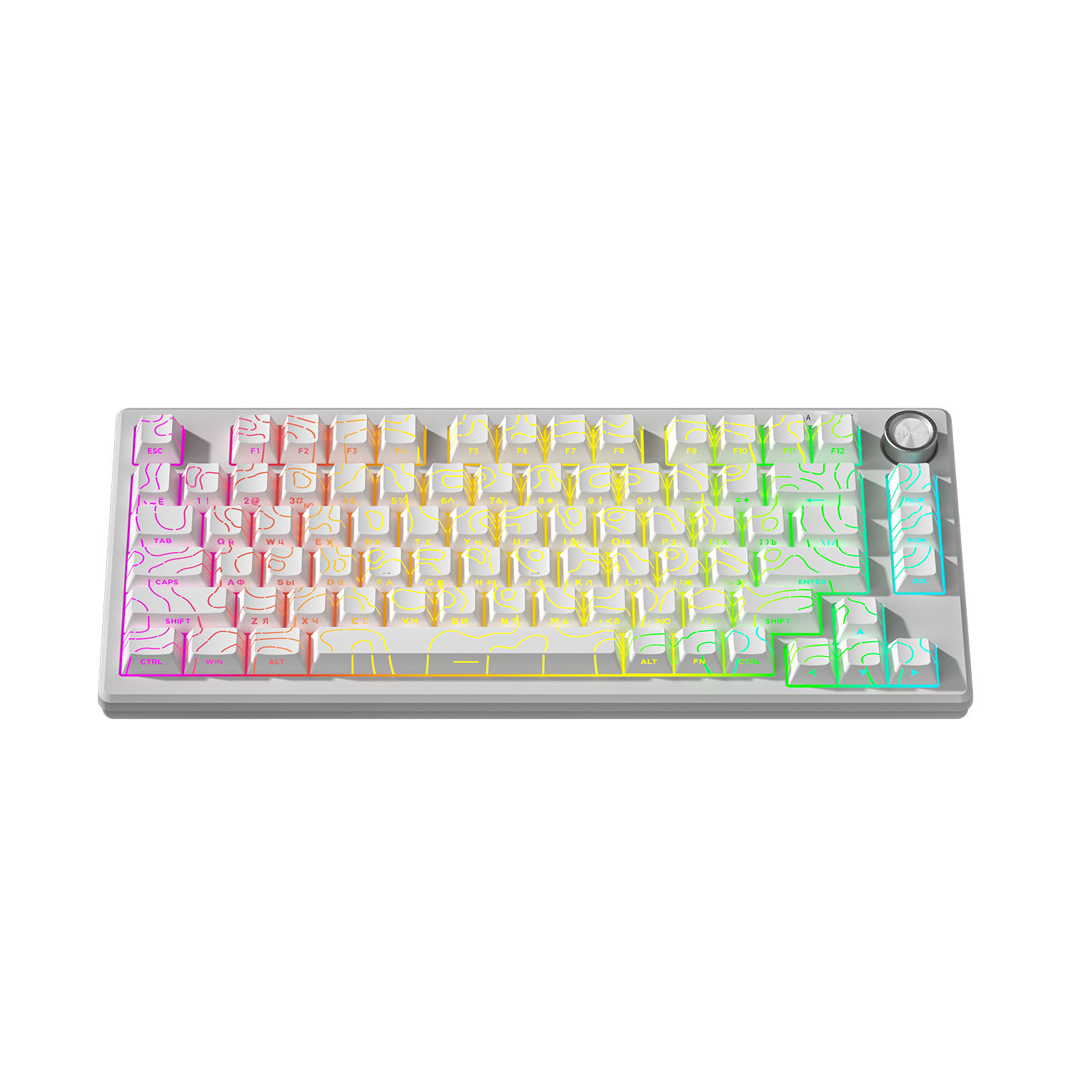 Проводная игровая клавиатура FURYCUBE IP75 (белый)