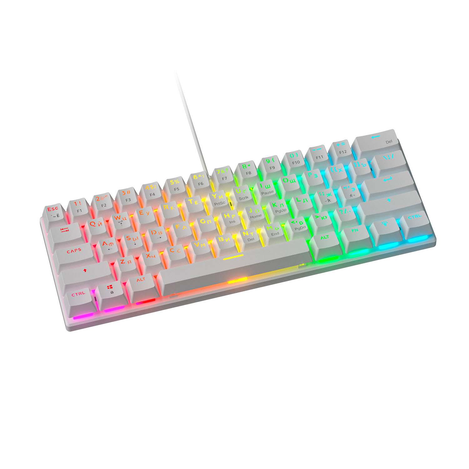 Проводная игровая клавиатура CYBERLYNX BD61 Red Switch (белый)