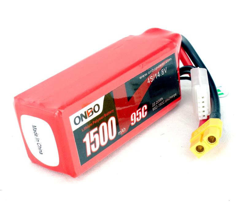 Литиевый аккумулятор Onbo 1500mAh 4S (95C)