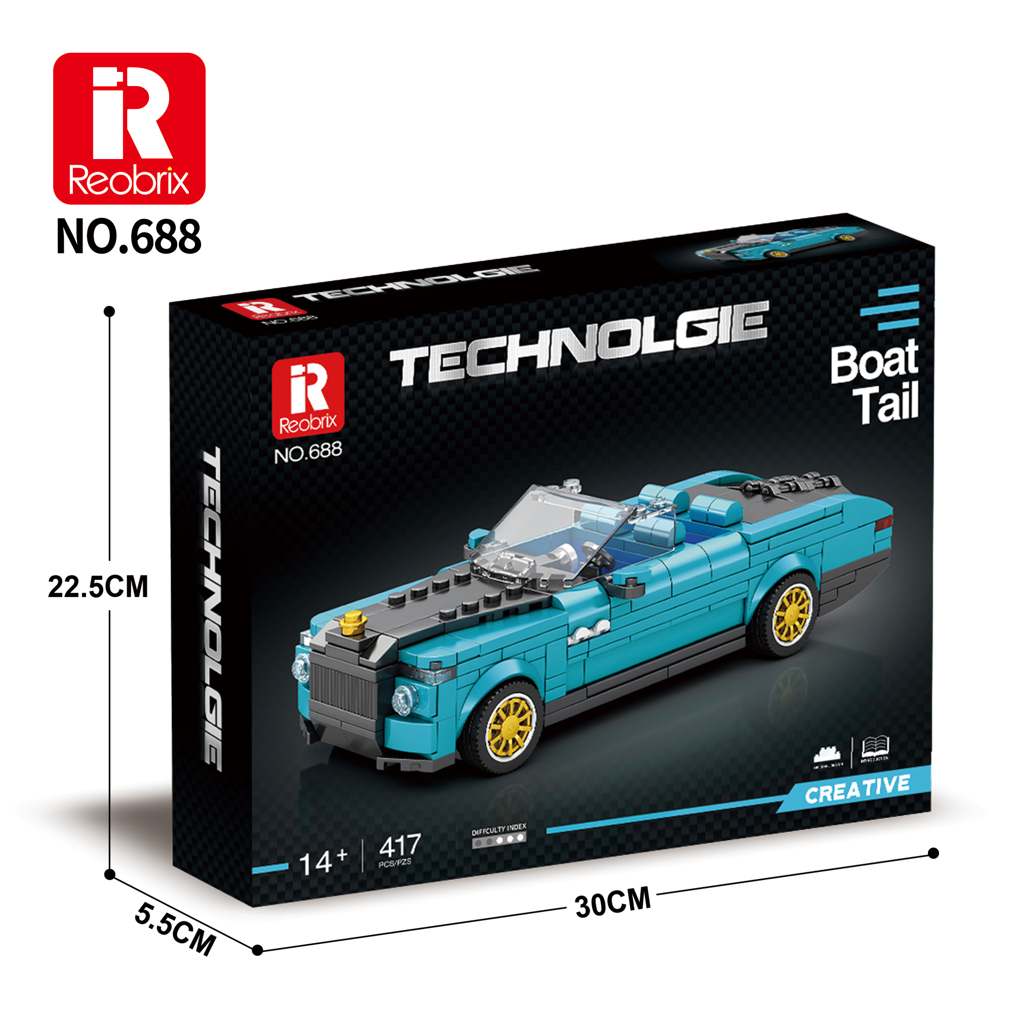 Конструктор Rolls-Royce Boat Tail Reobrix 688