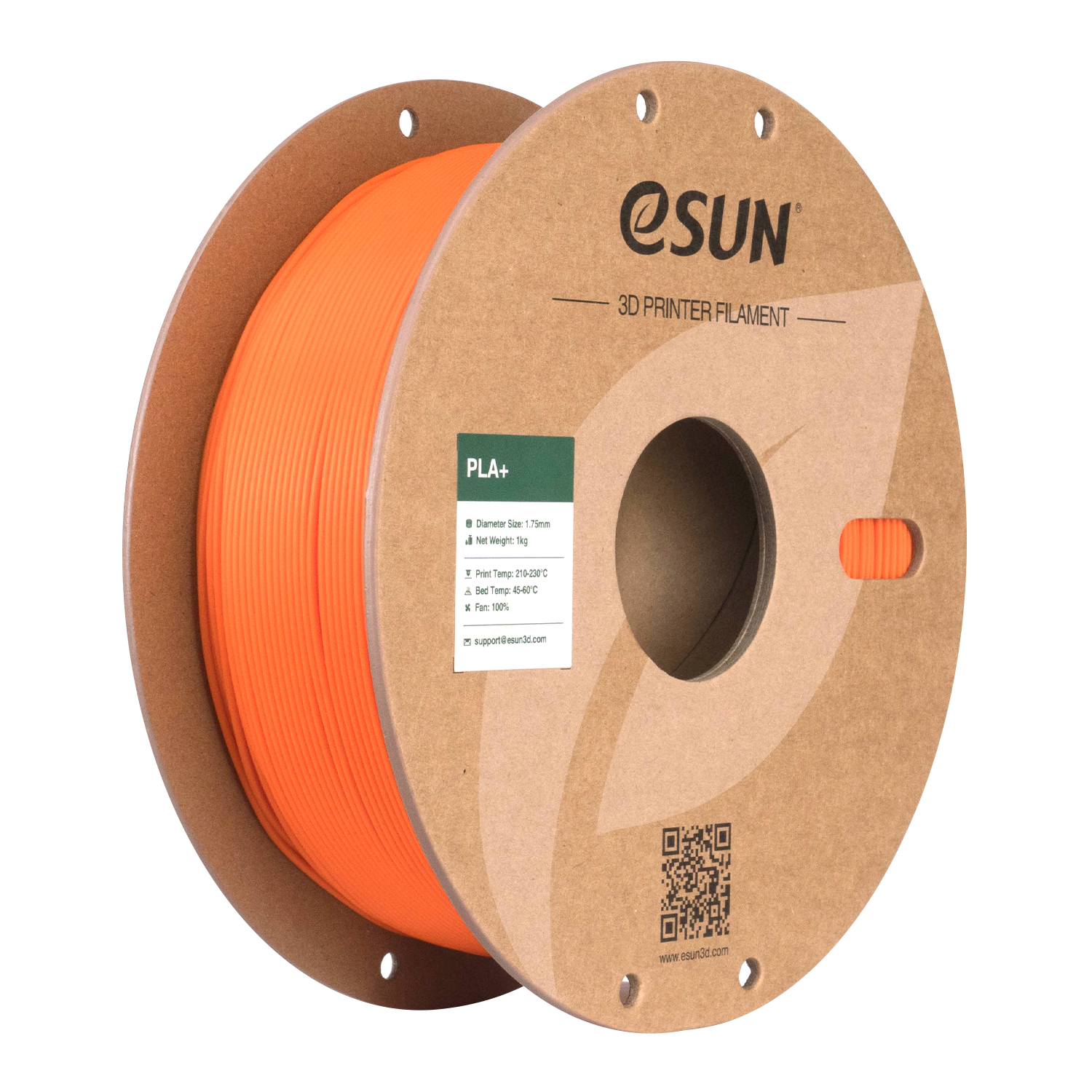 Филамент Esun PLA+, 1.75 мм, 5 кг, оранжевый