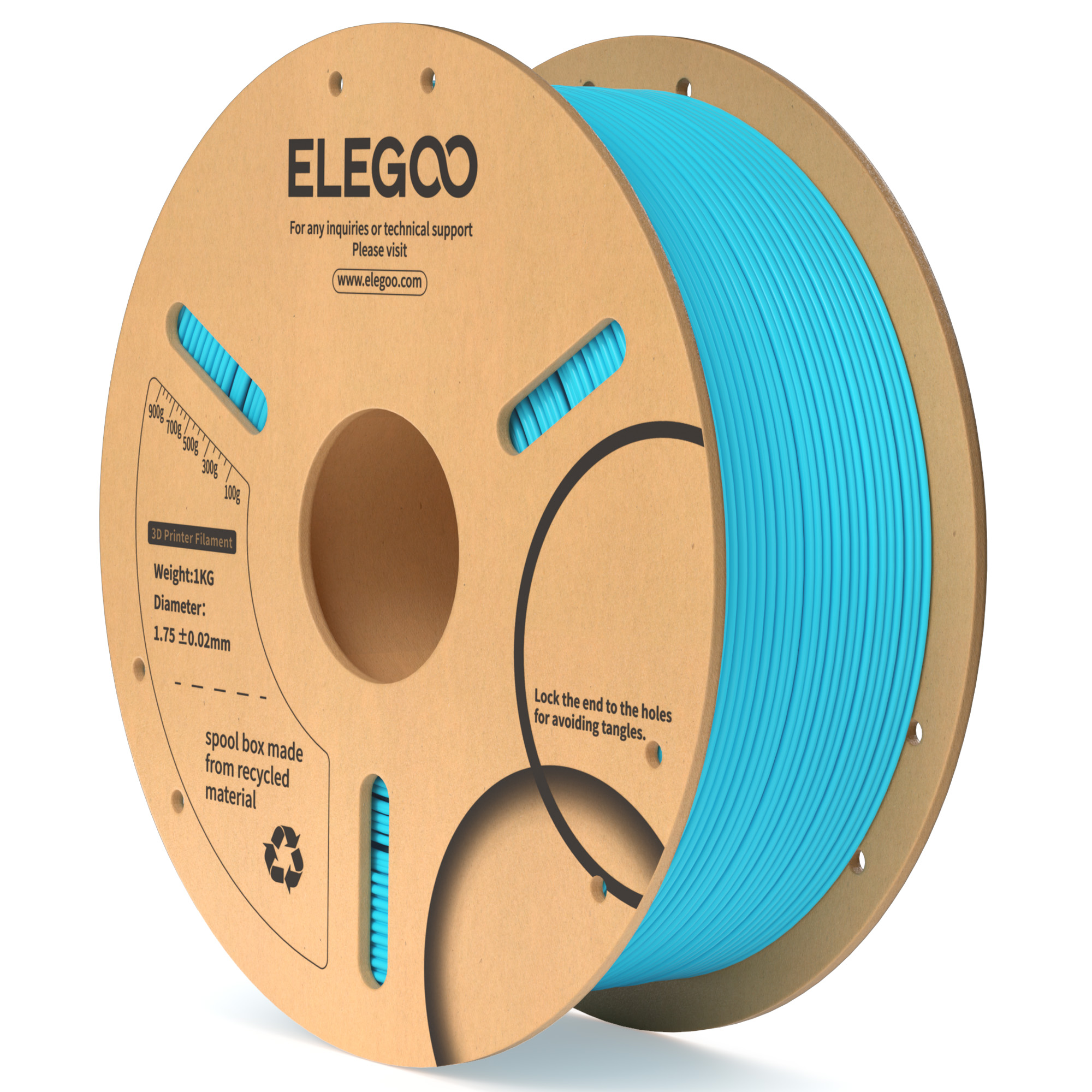 Филамент Elegoo PLA, 1.75 мм, 1 кг, небесно-голубой