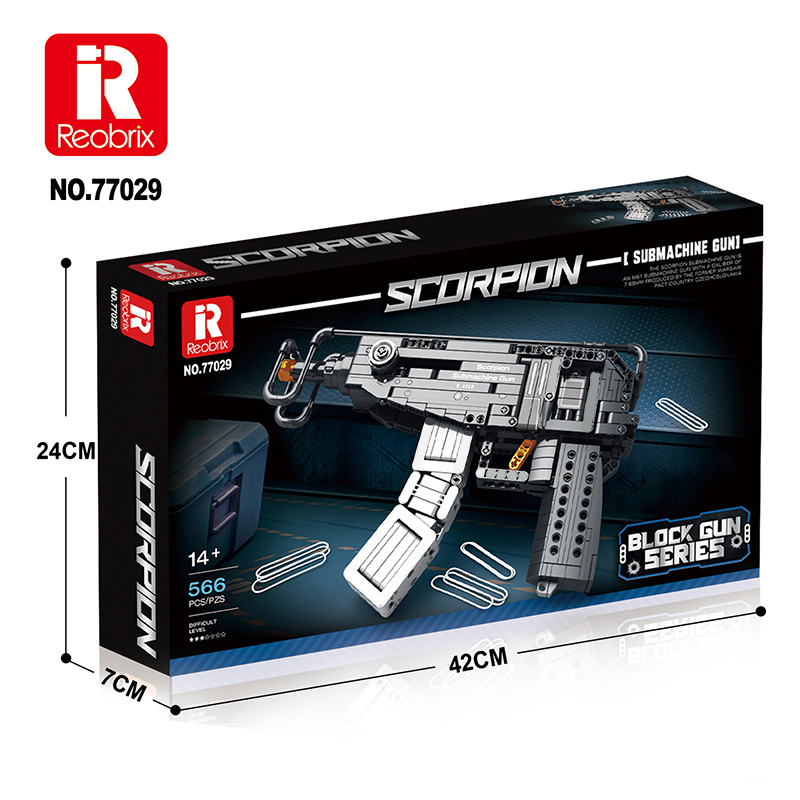 Конструктор Пистолет-пулемет Reobrix 77029 Scorpion Vz.61