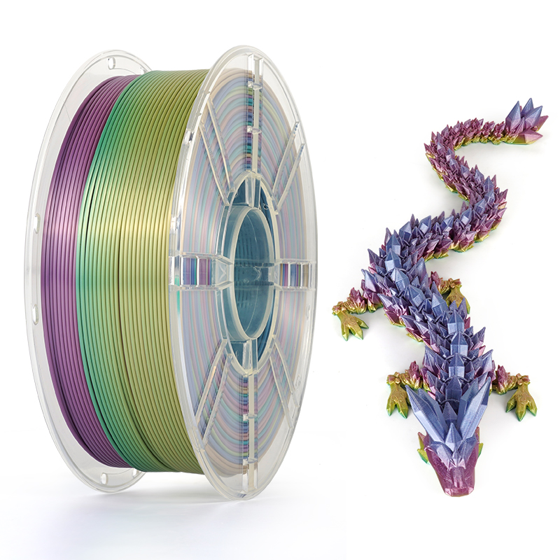 Филамент Kingroon PLA Silk Lovely Rainbow 1.75mm 1KG