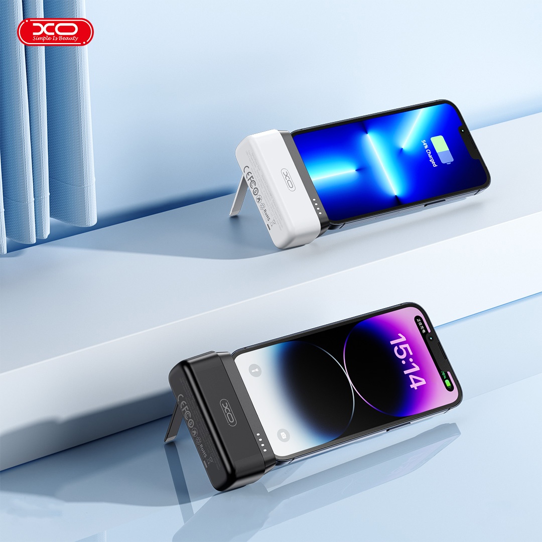 Мобильное устройство быстрой зарядки с подсветкой и держателем 5 000 mAh PR244 (iP)