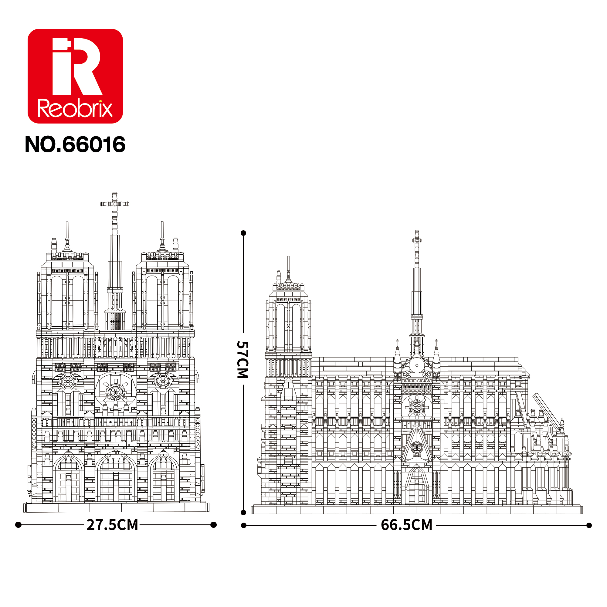 Конструктор Собор Парижской Богоматери Reobrix 66016