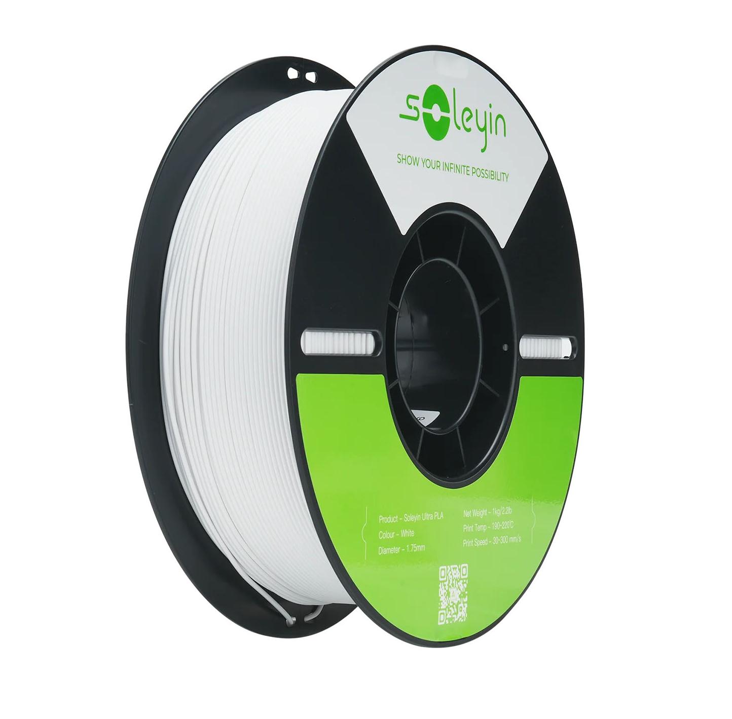 Филамент Creality PLA Soleyin Ultra, 1.75 мм, 1 кг, матовый белый