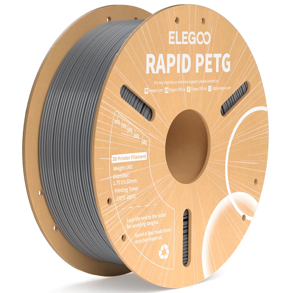 Филамент Elegoo PETG Rapid, 1.75 мм, 1 кг, космический серый