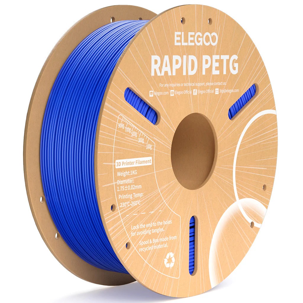 Филамент Elegoo PETG Rapid, 1.75 мм, 1 кг, синий