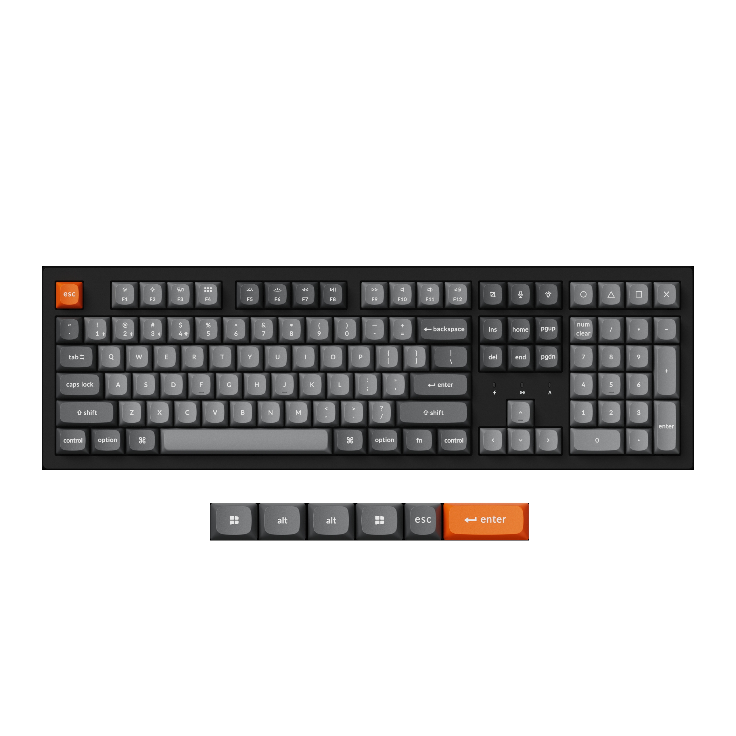 Компьютерная клавиатура Keychron K10 Max RGB Red Switch (K10M-H1-RU) черная