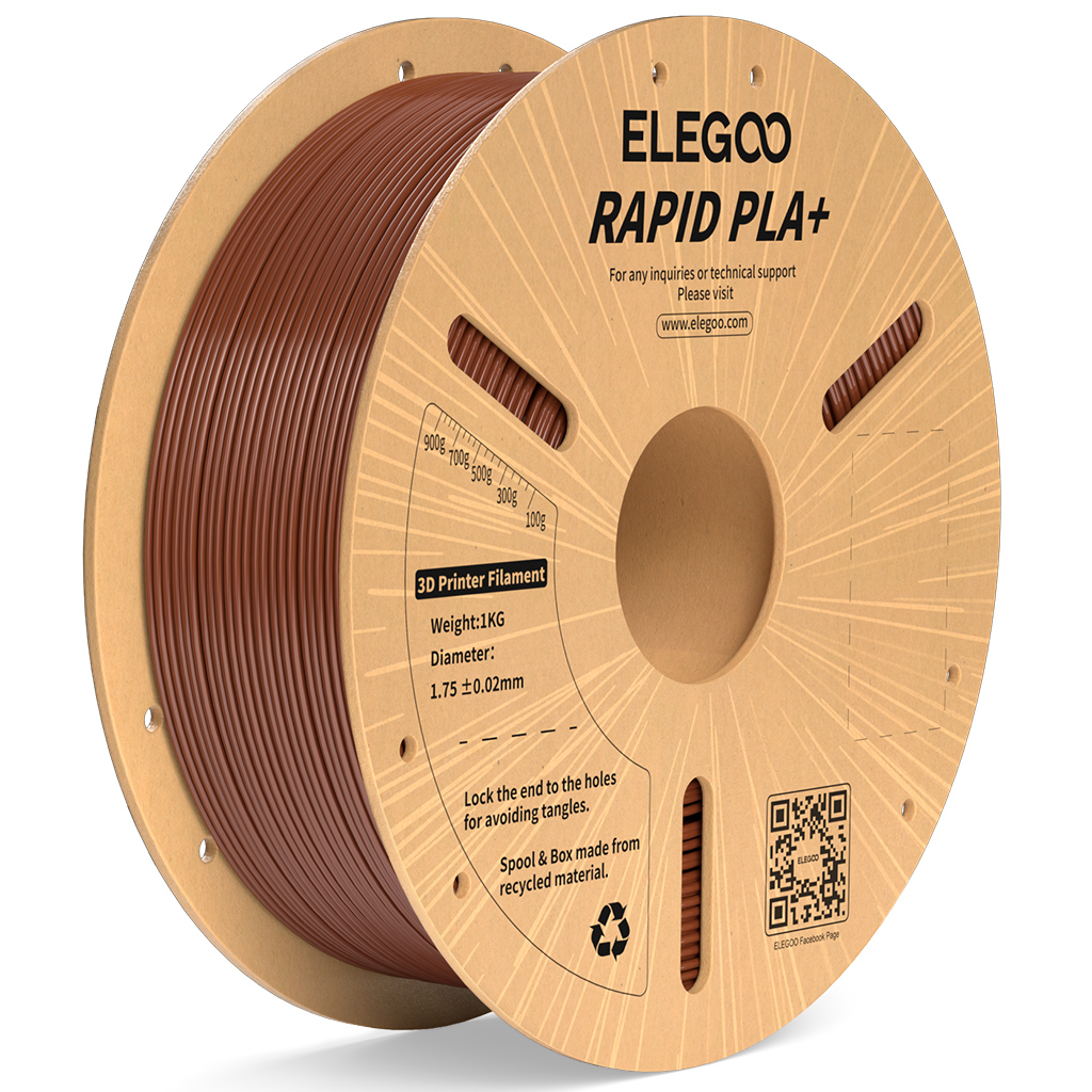 Филамент Elegoo PLA+ Rapid, 1.75 мм, 1 кг, коричневый