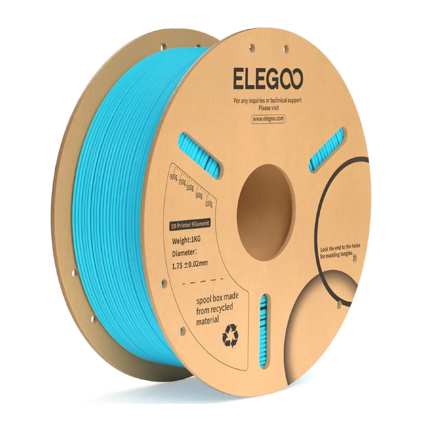 Филамент Elegoo PLA+, 1.75 мм, 1 кг, небесно-голубой
