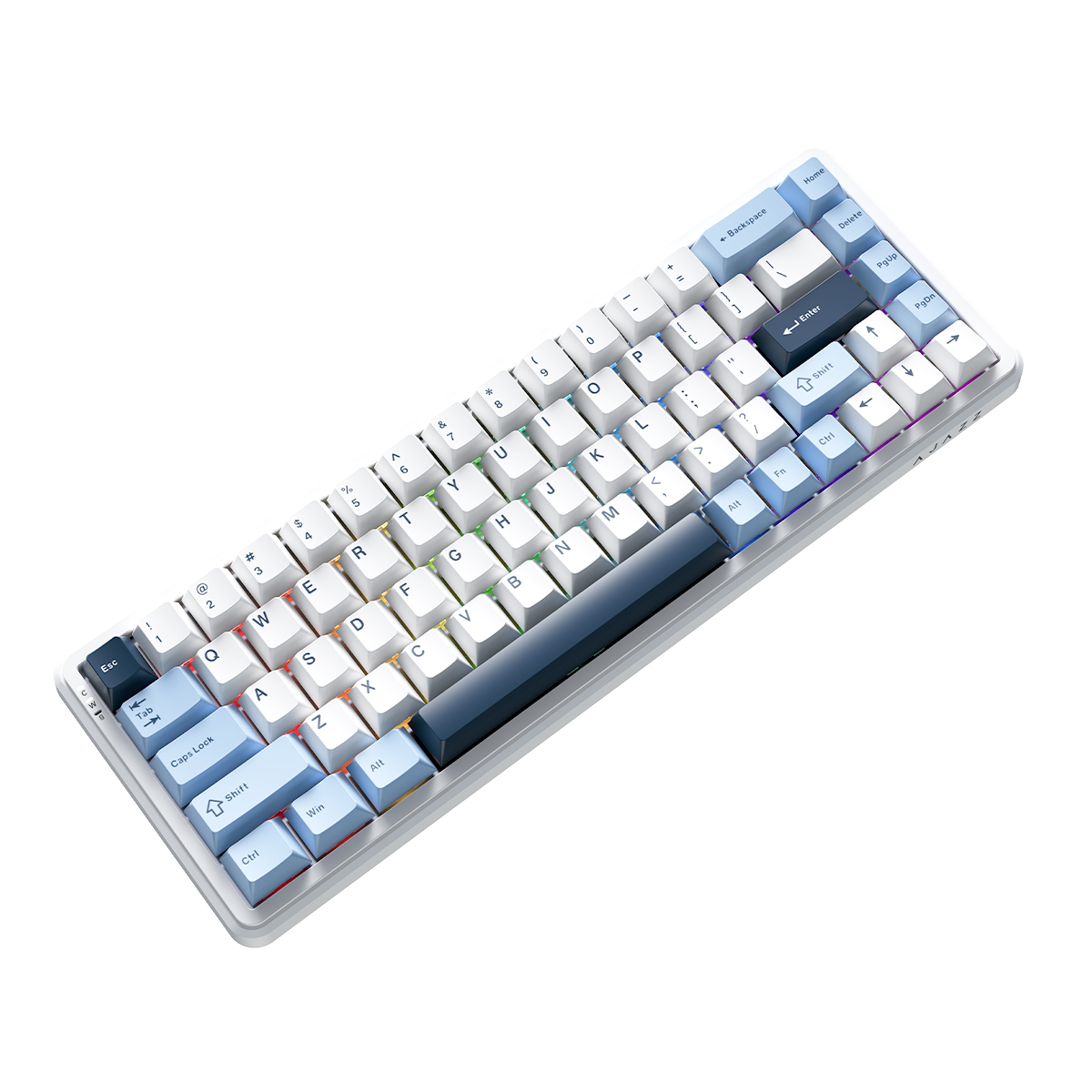 Компьютерная клавиатура AJAZZ AK680 MAX (8+1K), сине-бело-темно-синие клавиши