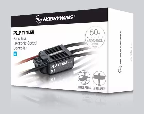 Регулятор оборотов Hobbywing Platinum 50A V3 для авиамоделей