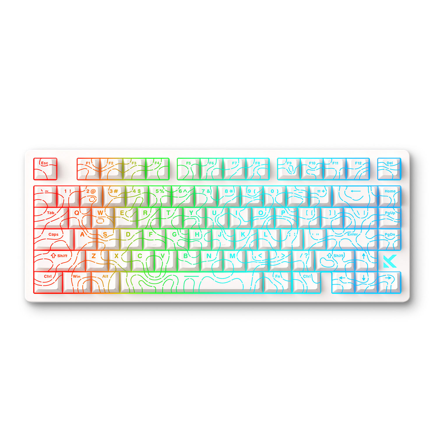 Проводная игровая клавиатура MCHOSE Jet 75 Kailh Magnetic God Switch (белый)