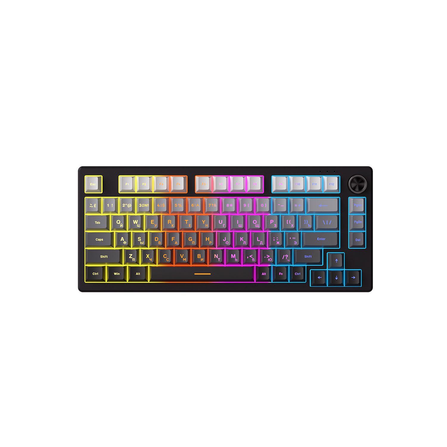 Проводная игровая клавиатура FURYCUBE IP75 (градиент/серый)