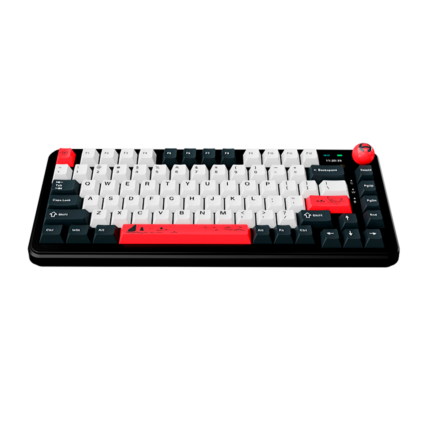 Беспроводная игровая клавиатура AJAZZ AK820 MAX PLUS Mute Switch (черный/белый/красный)