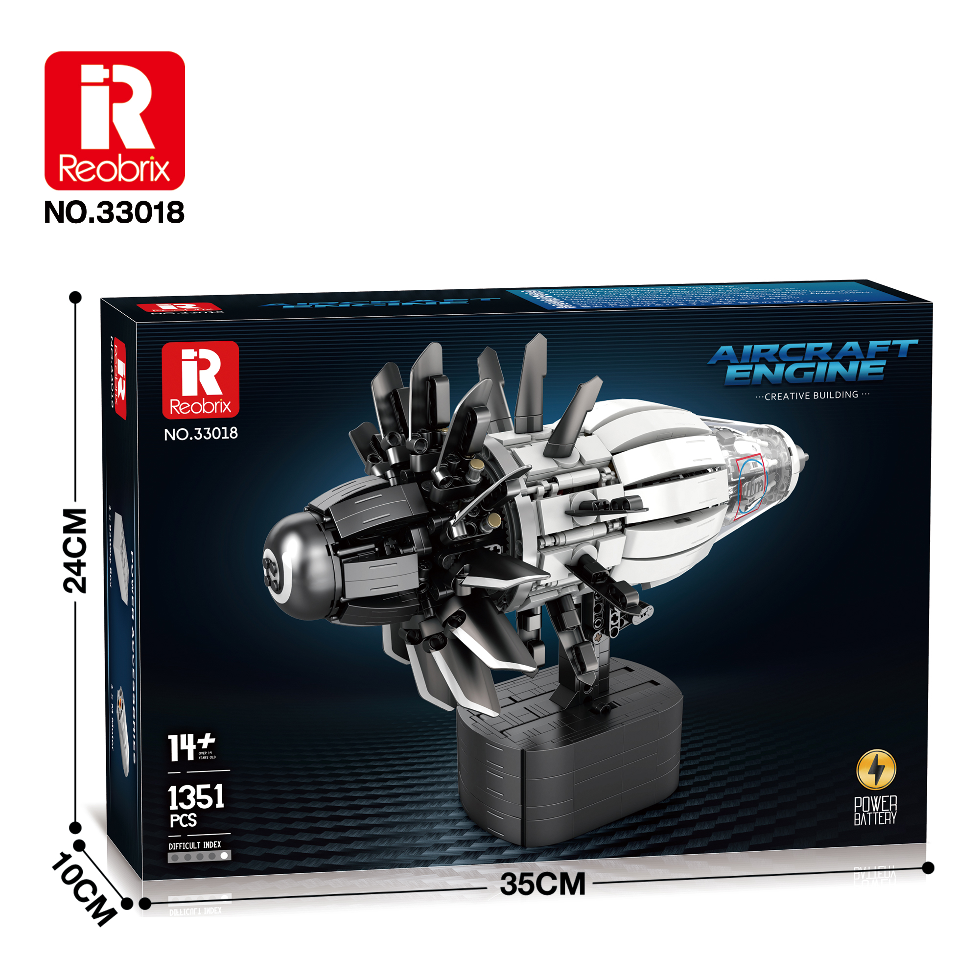 Конструктор Самолётный Двигатель Reobrix 33018