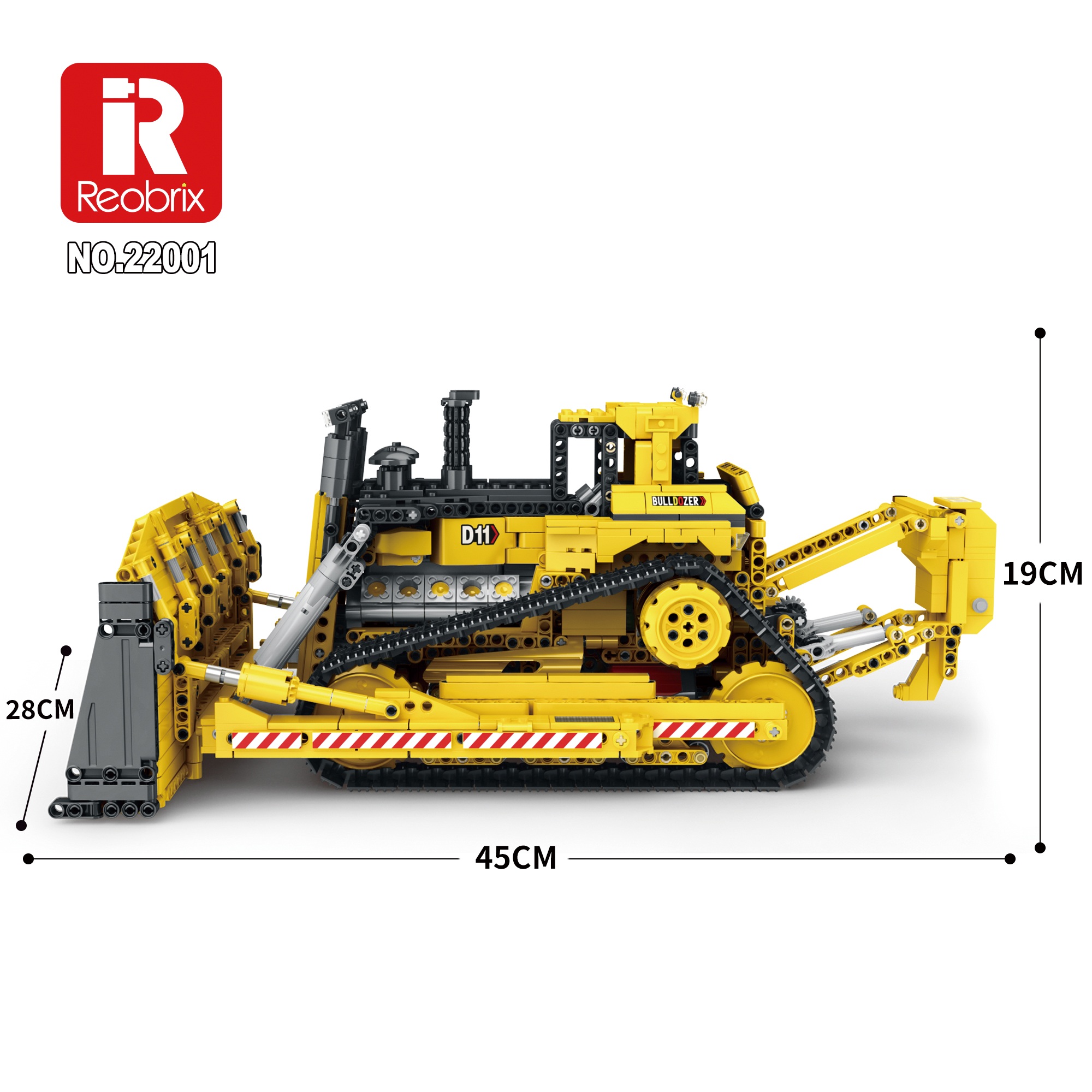 Конструктор на радиоуправлении Бульдозер Reobrix 22001
