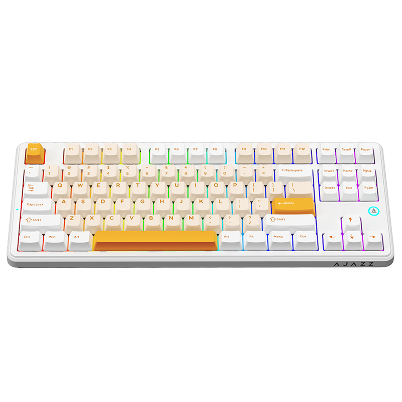 Беспроводная игровая клавиатура AJAZZ AK870 V2 Day Dream Switch (желтый/белый)