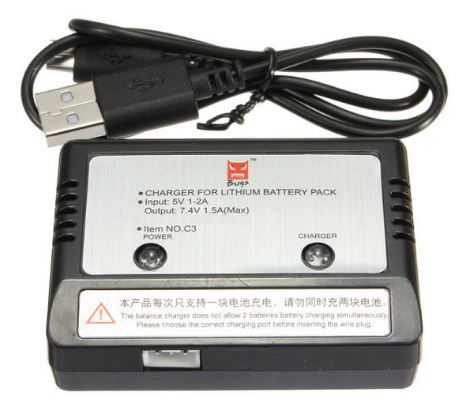 USB зарядное устройство C3 7.4V 1.5A для Bugs B2W