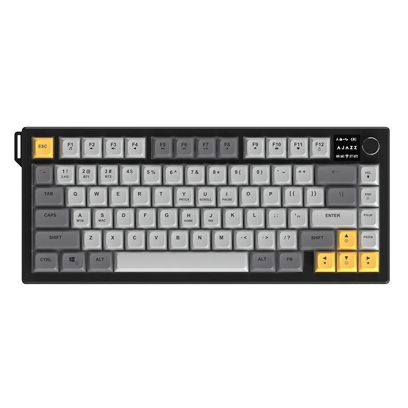 Беспроводная клавиатура AJAZZ AF82 (черный/серый/желтый)