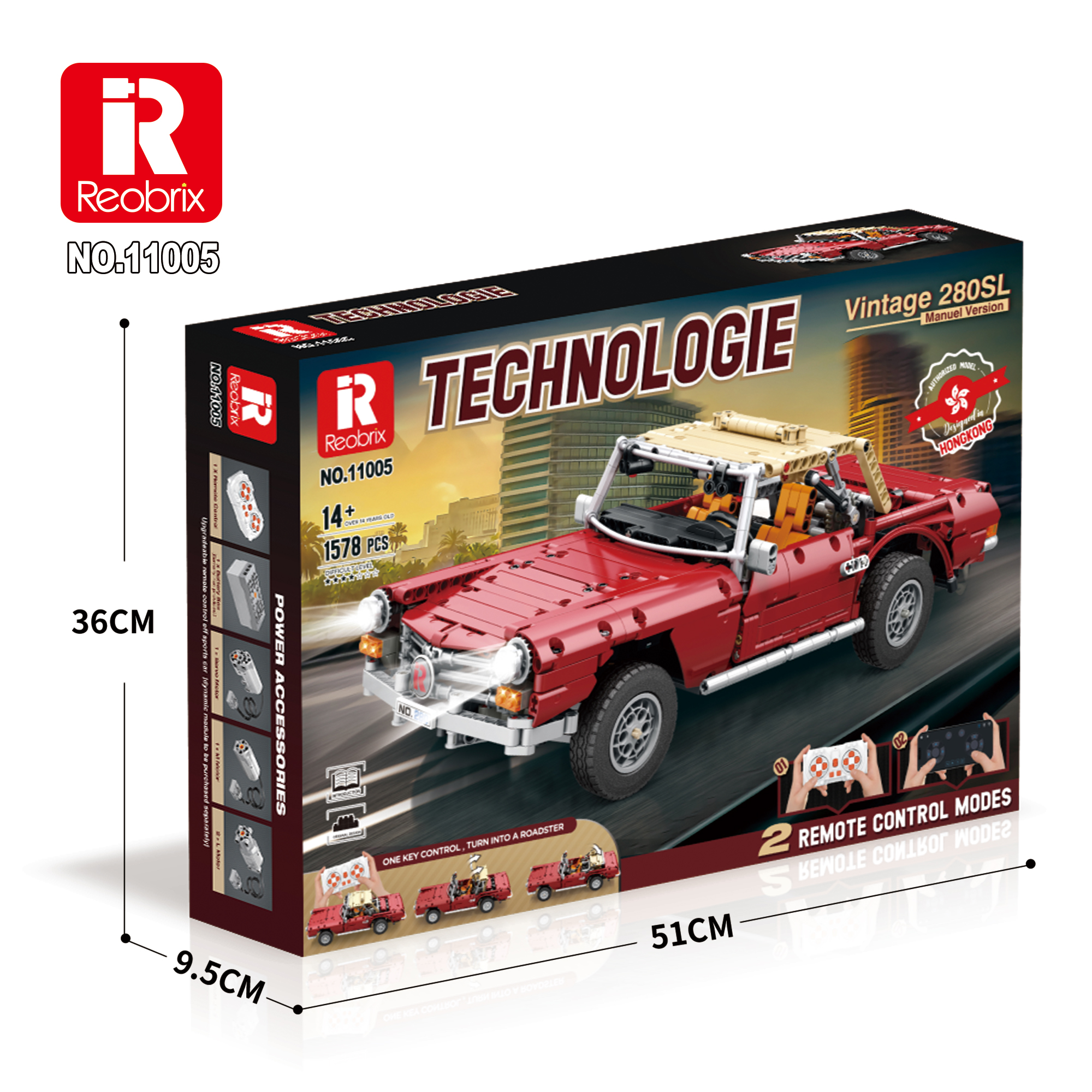 Конструктор на радиоуправлении Reobrix 11005-D Vintage 280Sl