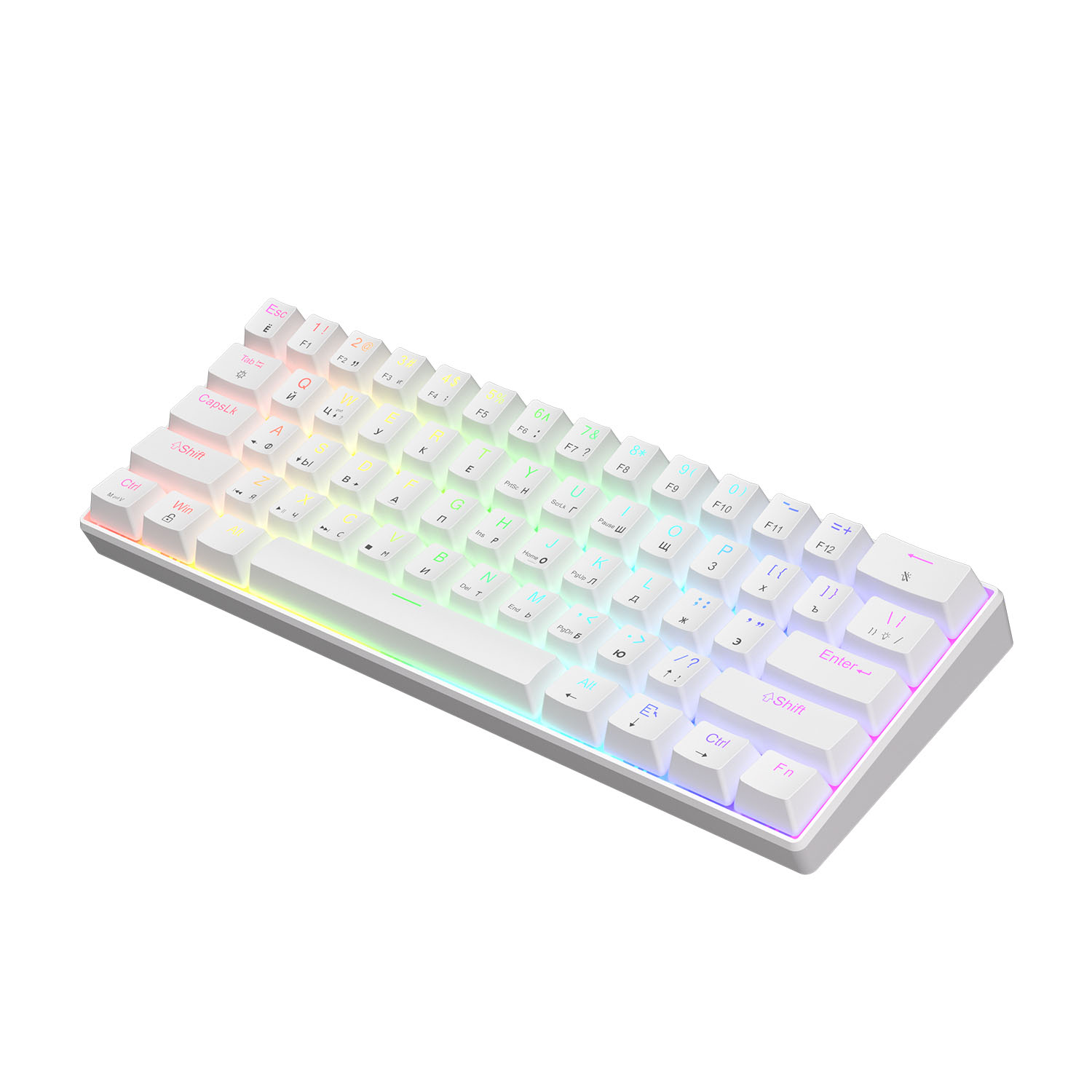Проводная игровая клавиатура CYBERLYNX H61K Red Switch (белый)