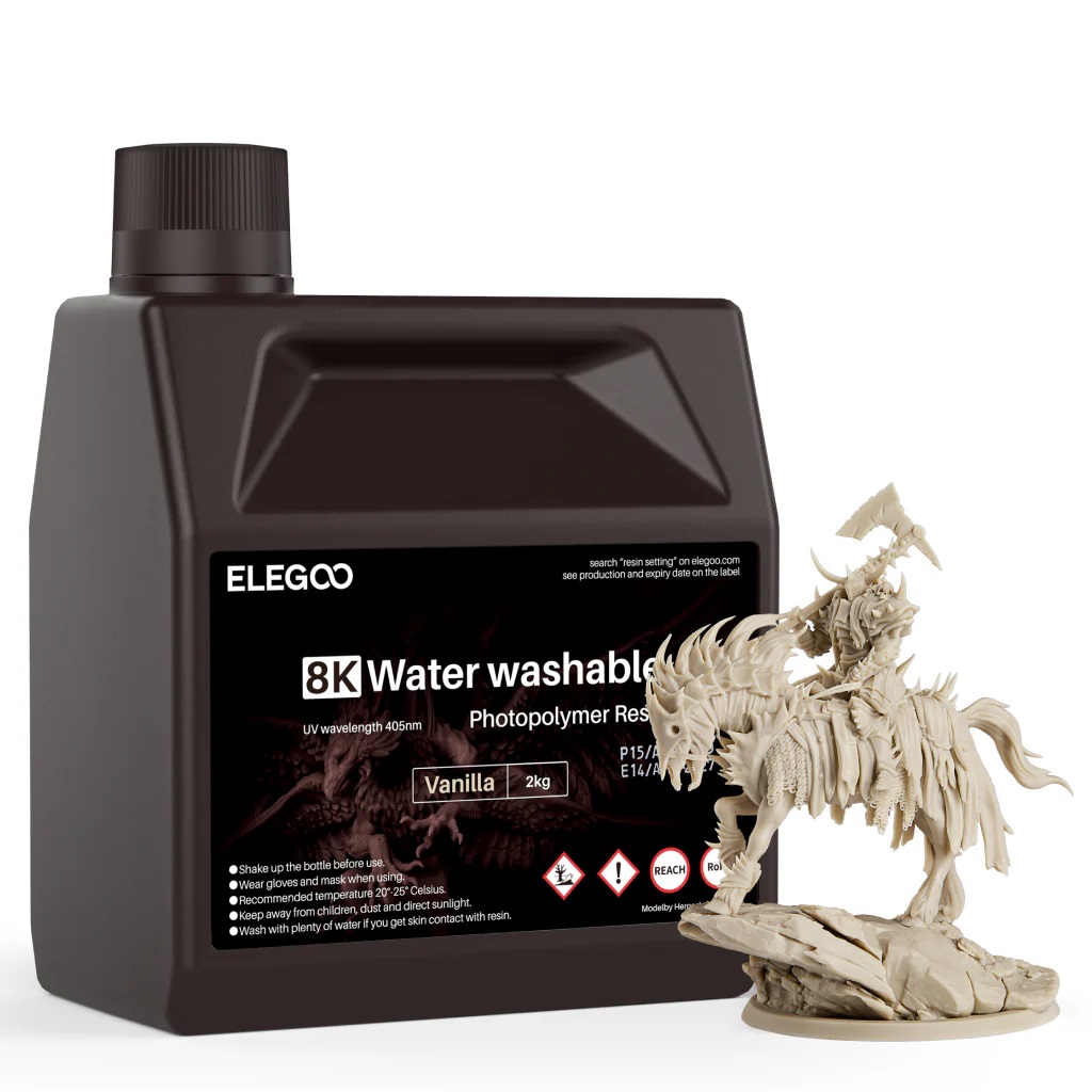 Фотополимерная смола Elegoo water washable 8K 2000g (ваниль)