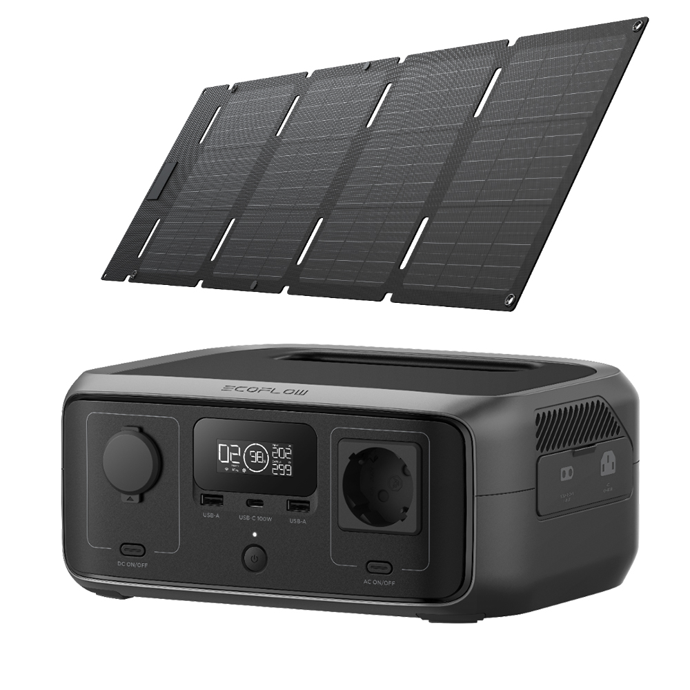 Комплект станции питания с солнечной панелью EcoFlow RIVER 3 Solar Kit