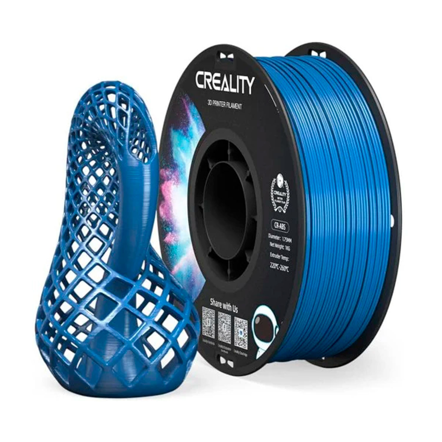Филамент Creality ABS-CR, 1.75 мм, 1 кг, синий