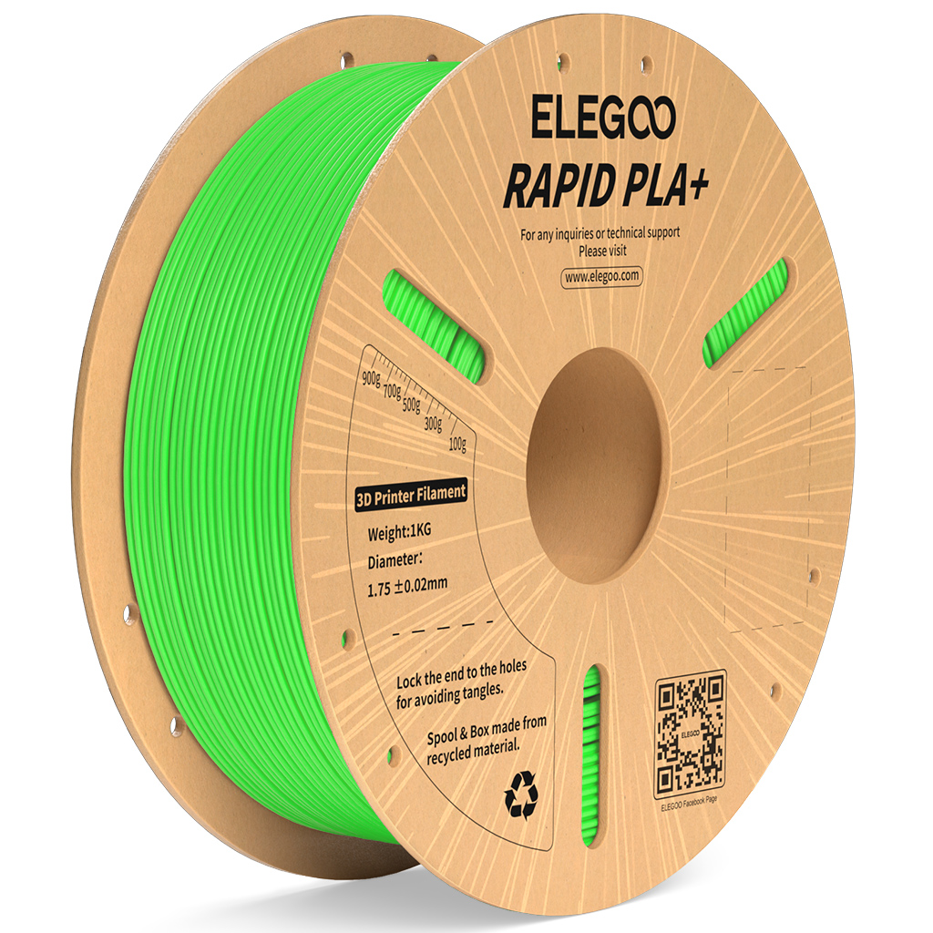 Филамент Elegoo PLA+ Rapid, 1.75 мм, 1 кг, зеленый