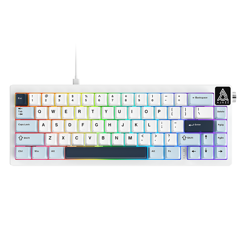 Проводная игровая клавиатура AJAZZ AK650 Sea Salt Switch (синий/белый)