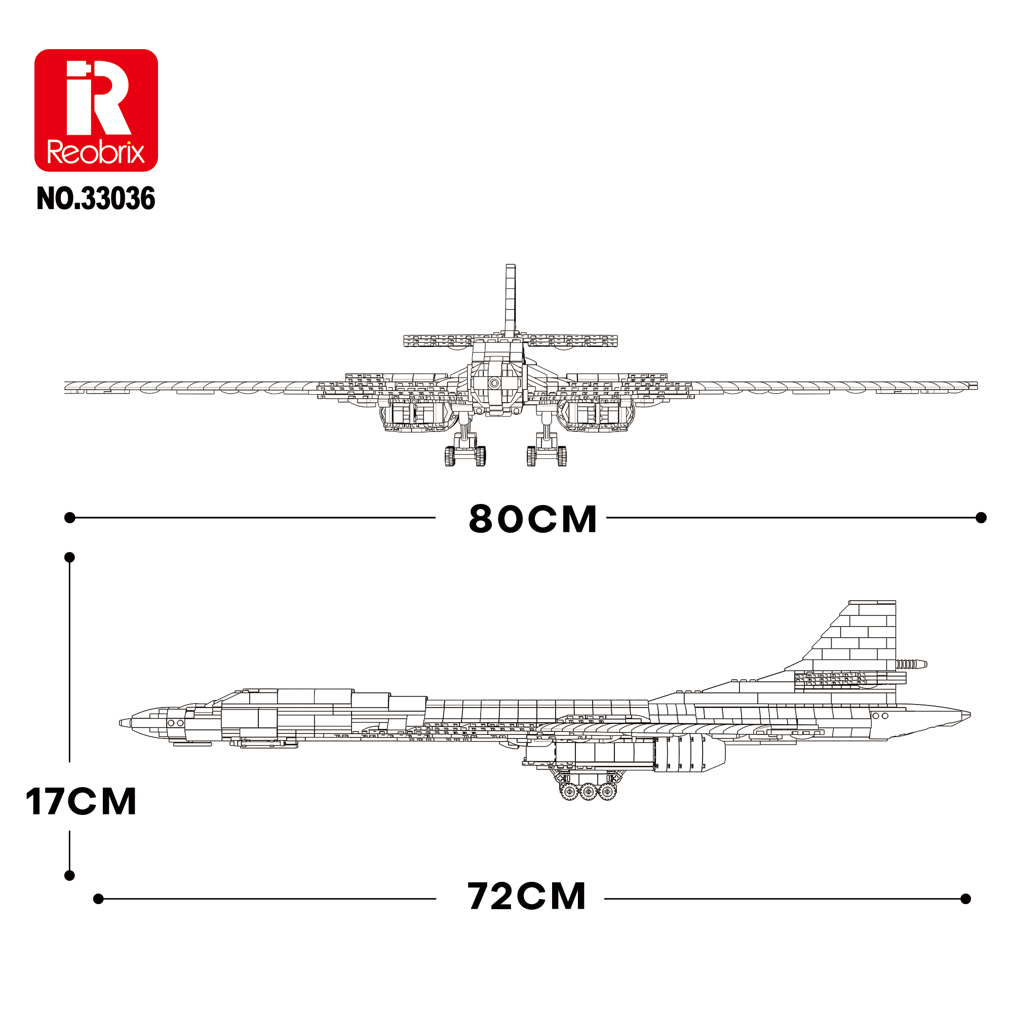 Конструктор Бомбардировщик Reobrix 33036 Ту-160