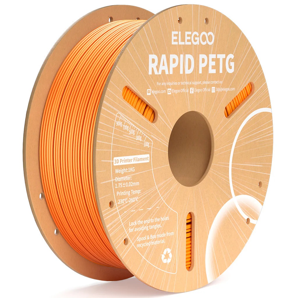Филамент Elegoo PETG Rapid, 1.75 мм, 1 кг, оранжевый