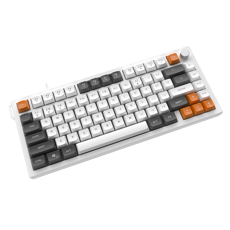 Проводная клавиатура AJAZZ AF82 (серый/белый/оранжевый)