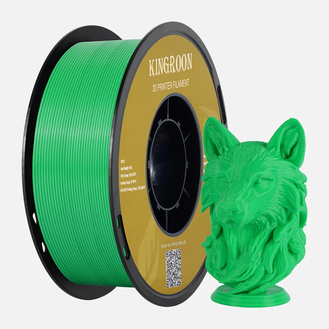 Филамент Kingroon PETG, 1.75 мм, 1 кг, зеленый