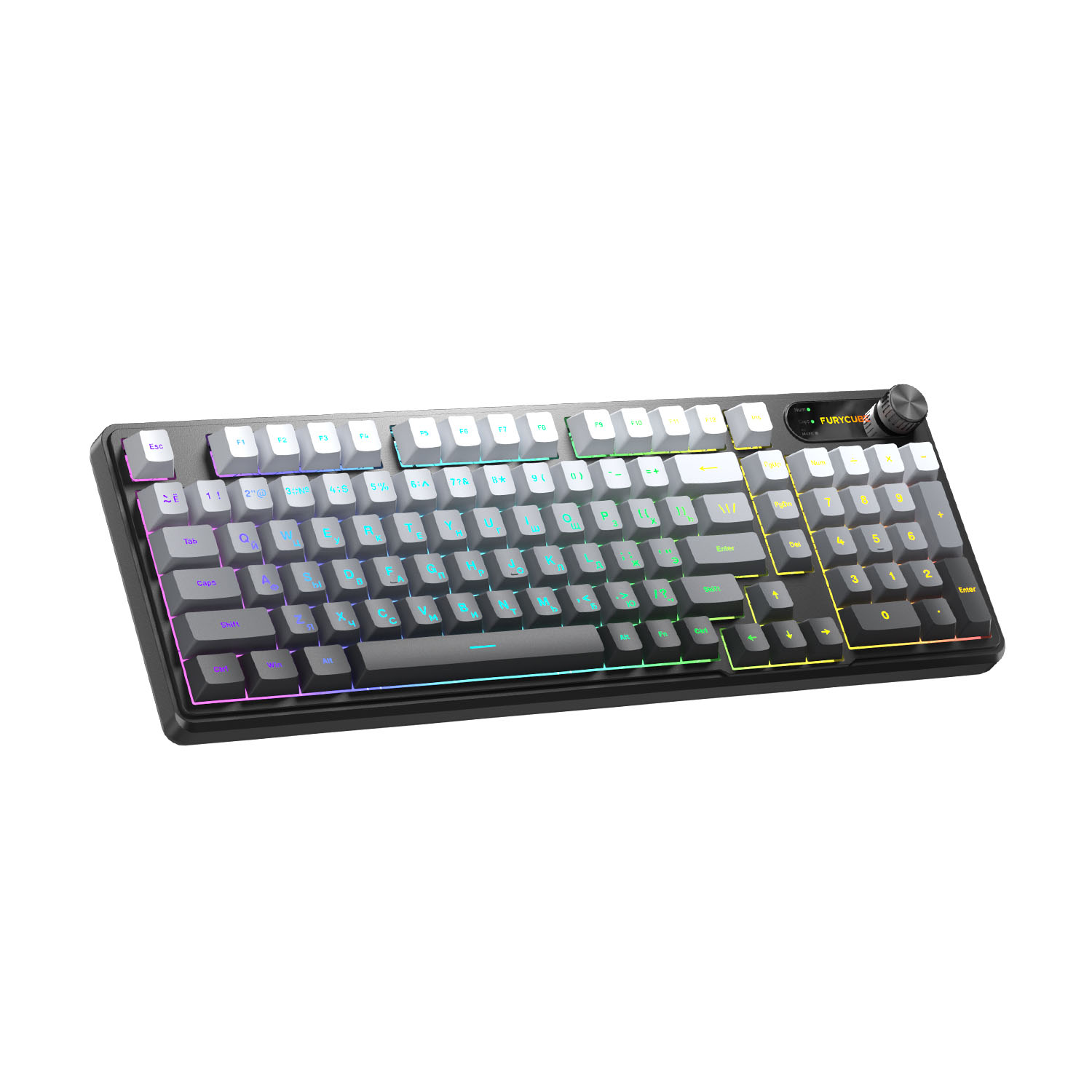 Беспроводная игровая клавиатура FURYCUBE IP98S PRO (градиент/серый)